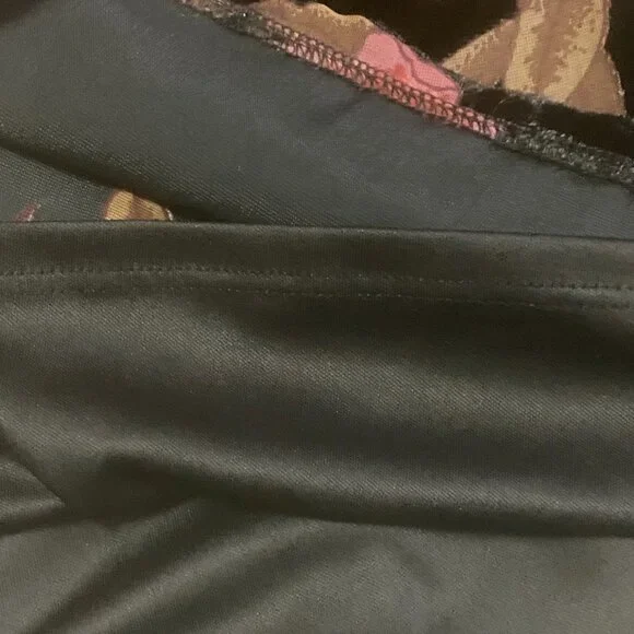 JESSICA HOWARD Black Velvet Burnout Floral‎ Balloon Sleeve Dress 90s Y2K 12 - Picture 11 of 16